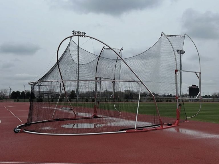 University of Nebraska track and field hammer and discus throws cage 